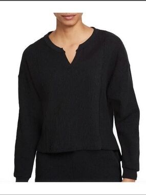 Nike Yoga Dri-Fit Luxe Long Sleeve Cover Up Black Long Sleeve Shirt Size L
